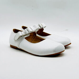 Elephantito Shoes Girls 11C White Leather Mary Jane Ballet Flats Casual Dress